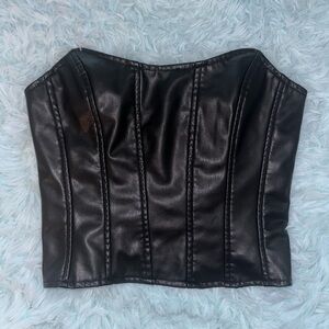 Forever 21 Faux Leather Tube Top